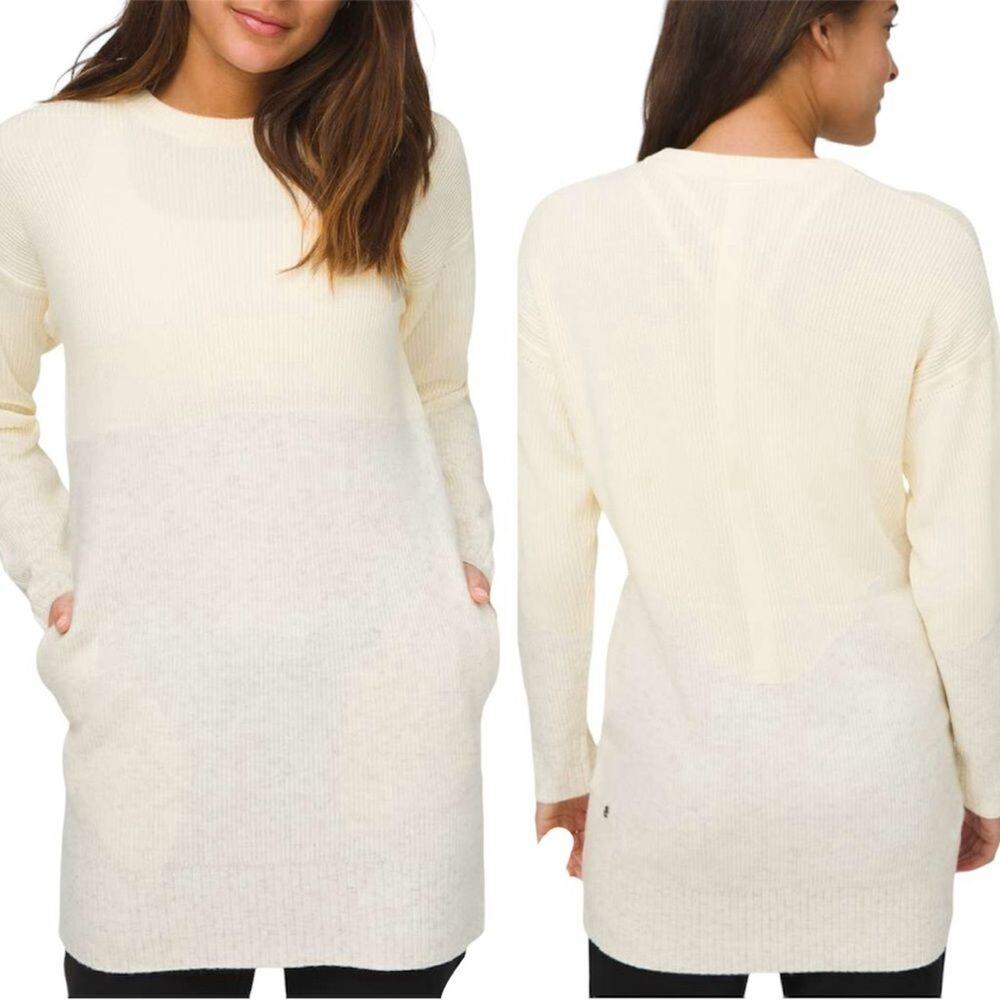 Lululemon Cream + Gray Restful Intention Sweater Small